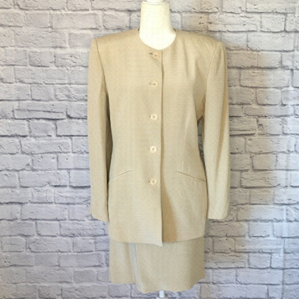 VINTAGE Jones New York Silk Skirt Suit - 10